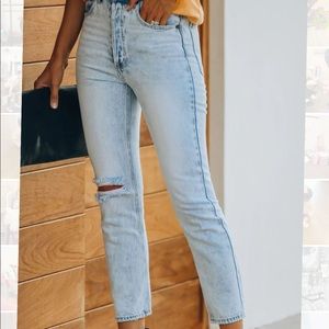 Vici Lennon Distressed High Rise Denim
